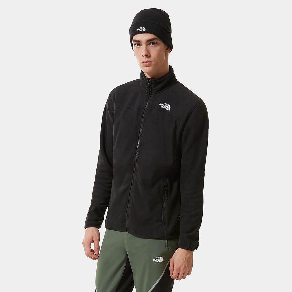 The North Face 100 Glacier Full-Zip Ανδρικα Fleece - Μαυρα (XTMC13479)